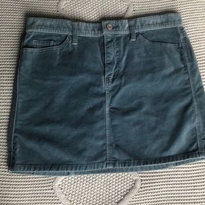 Gap velvet blue skirt